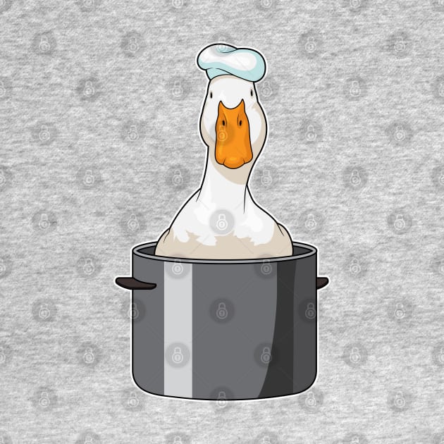 Duck Chef Cooking pot Chef hat by Markus Schnabel